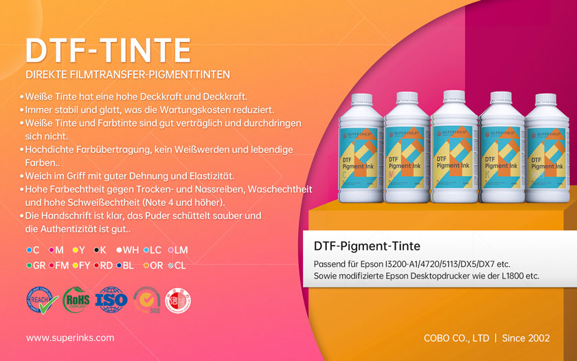 Einführung des DTF-Tintenprodukts