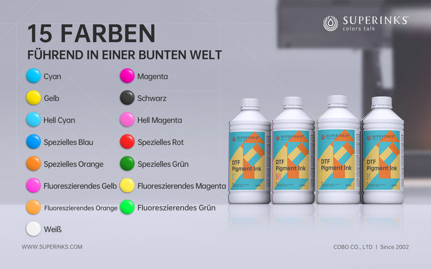 Farbarten von DTF-Tinte