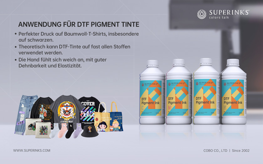 Produktapplikation von DTF-Tinte